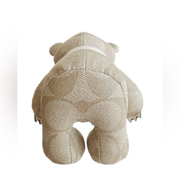 Coach CI102 Beige Signature C Coated Canvas Bear  Bag Charm/Key Chain COLLECTOR - Picture 7 of 8
